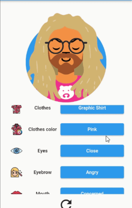 A simple avatar maker in Flutter