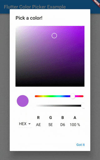 Flutter colorpicker Flutter Package In Color Picker Utilities 