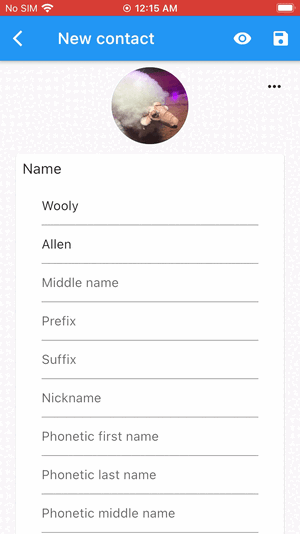 flutter_contacts Card Image