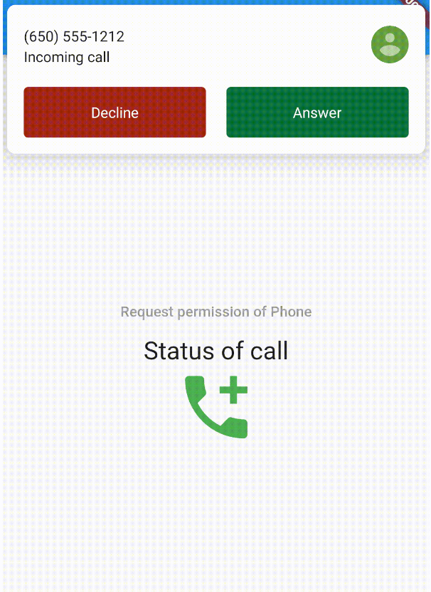 phone call state flutter